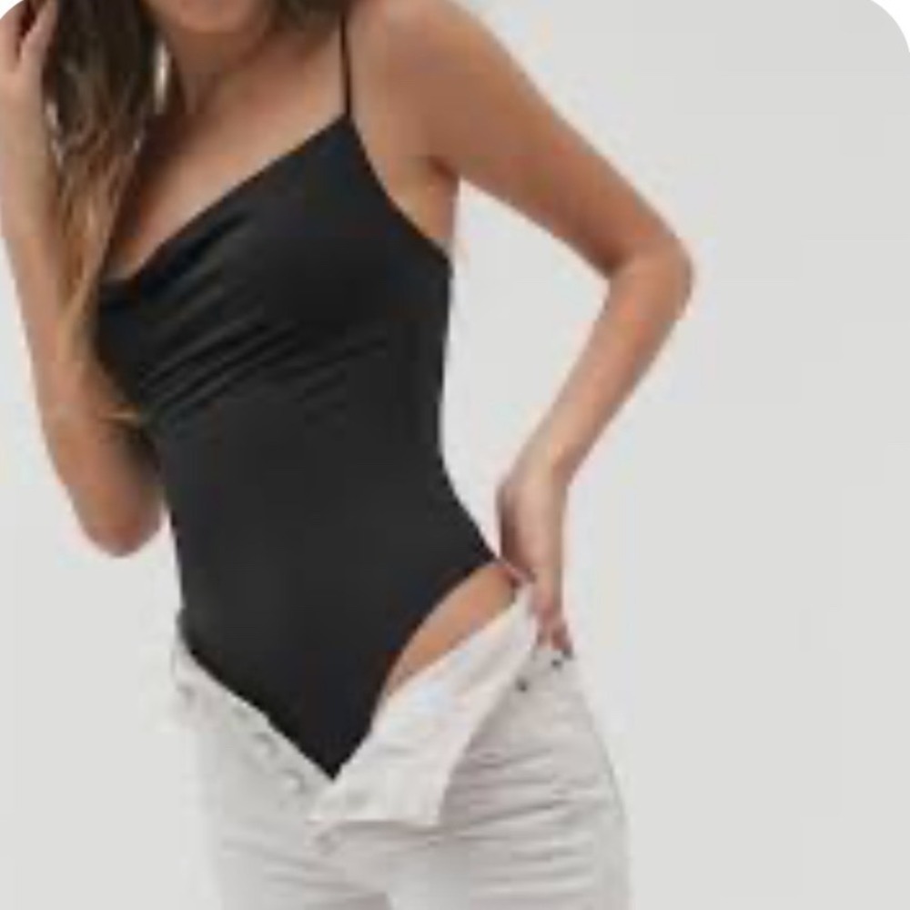 Out From Under Urban Outfitters Black Cowl Neck Bodysuit Small Camisole Top